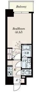 S-RESIDENCE難波大国町dominaの間取り