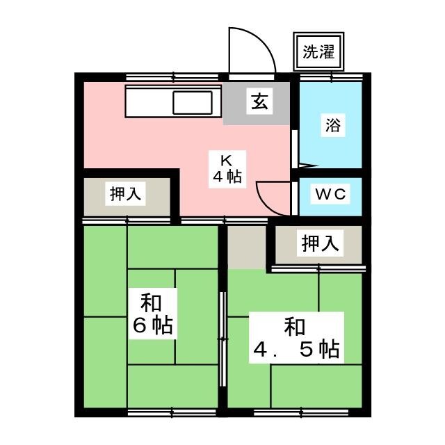 グリーンハイツ第３わたや荘の間取り