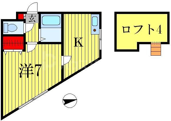 【松戸市松戸のアパートの間取り】