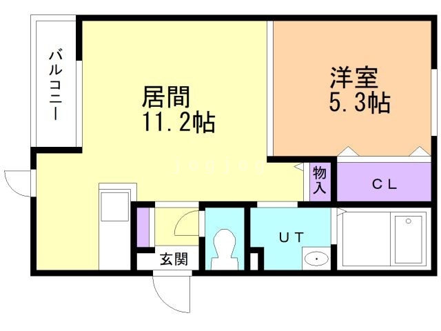 札幌市西区発寒二条のマンションの間取り