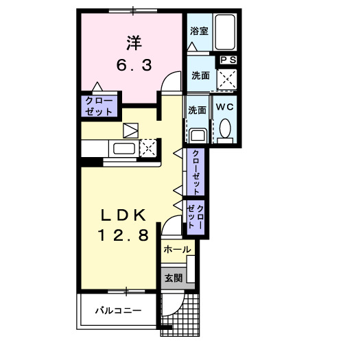 八街市文違のアパートの間取り