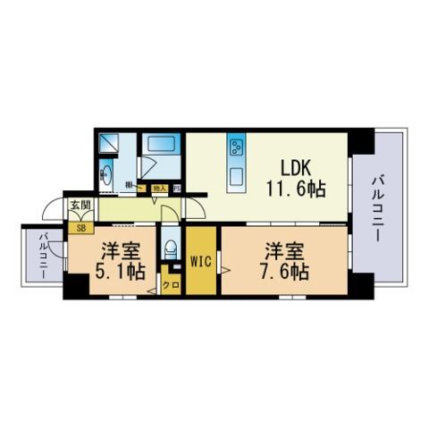 プランドール赤坂の間取り
