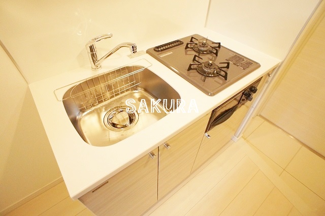 キッチン　グリル付き2口ガスキッチン♪