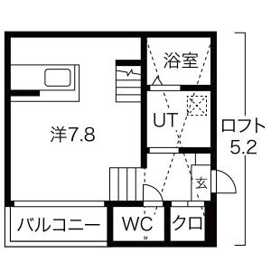 地下鉄名城線 平安通駅 徒歩6分 2階建 築12年の間取り写真