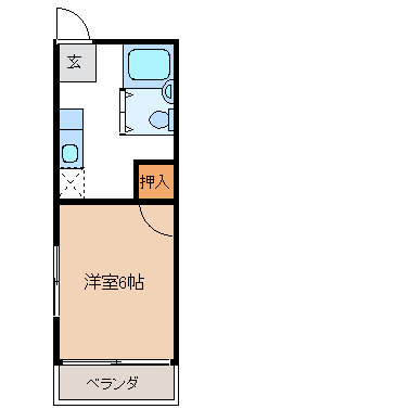 ＪＲ東北本線 那須塩原駅 2階建 築35年の間取り写真