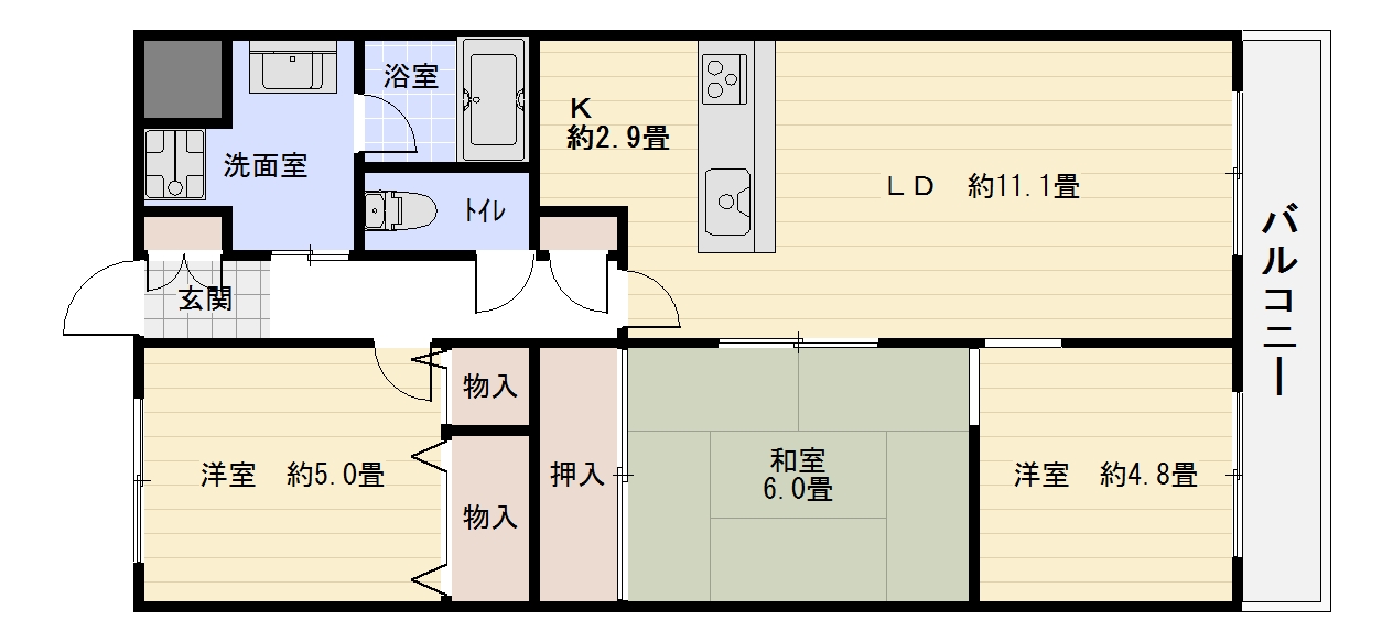 【ミネアポリスの間取り】