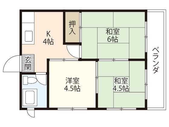 広島市安佐南区八木のマンションの間取り