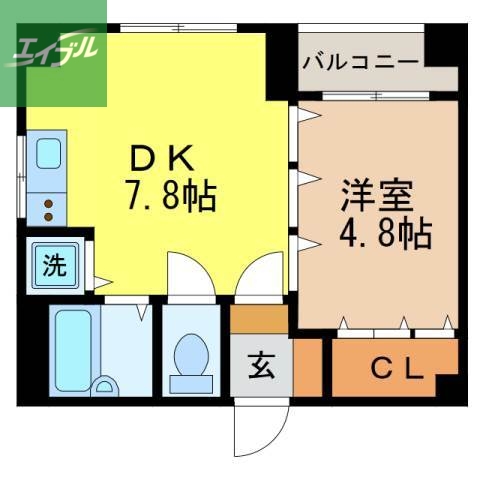 クオーレ鍛冶屋町の間取り