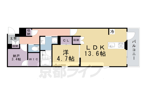 シャーメゾン京都御所西の間取り