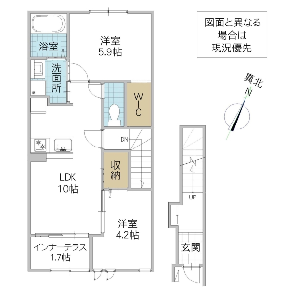 ブランシュ フルール K 1の間取り