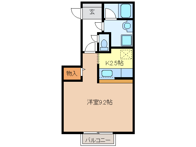 津市大谷町のアパートの間取り