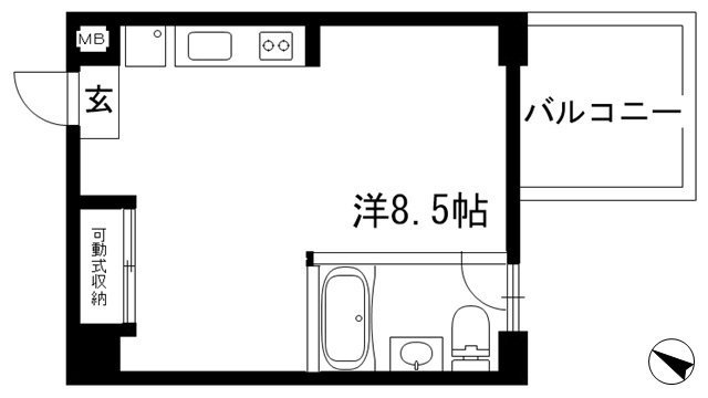 イーストヴィレッジ三宮の間取り