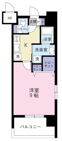 グラビスコート舟入中町の間取り