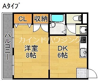 大阪市住吉区清水丘のマンションの間取り