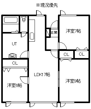 リバーハイツＭ０９の間取り