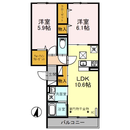 ア　レーズの間取り