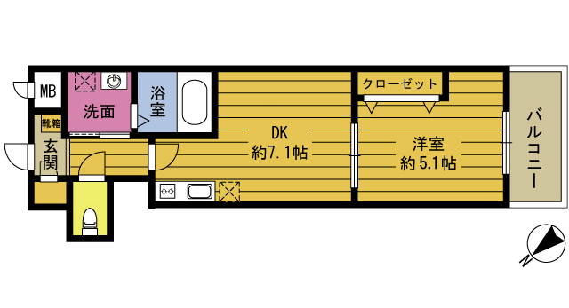 ＲＥＳＣＯ岩田の間取り