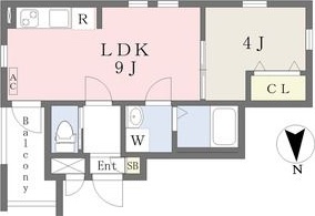 名古屋市中村区元中村町のアパートの間取り