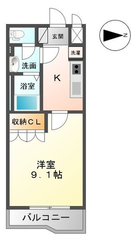 市原市辰巳台東のアパートの間取り