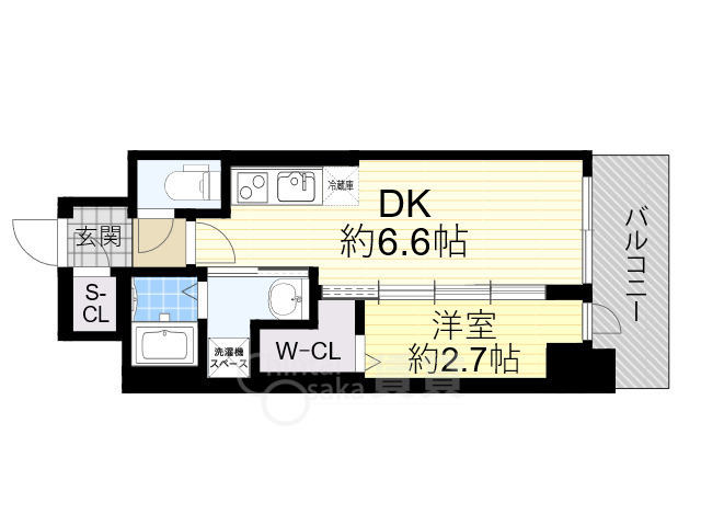 豊中市本町のマンションの間取り