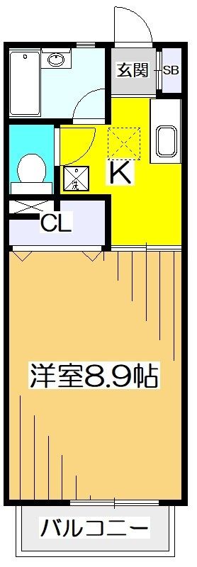 小金井市貫井南町のアパートの間取り