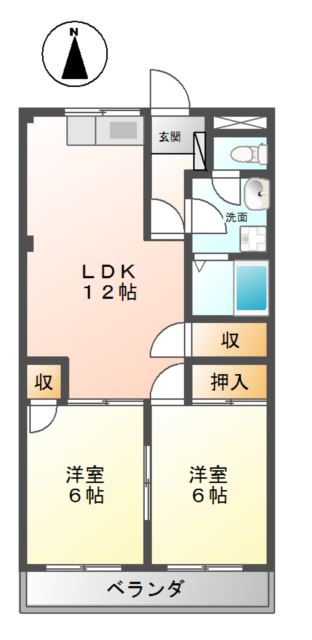 厚木市金田のマンションの間取り