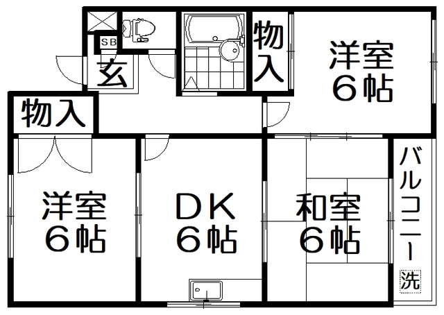 プレアール寝屋川秦町の間取り