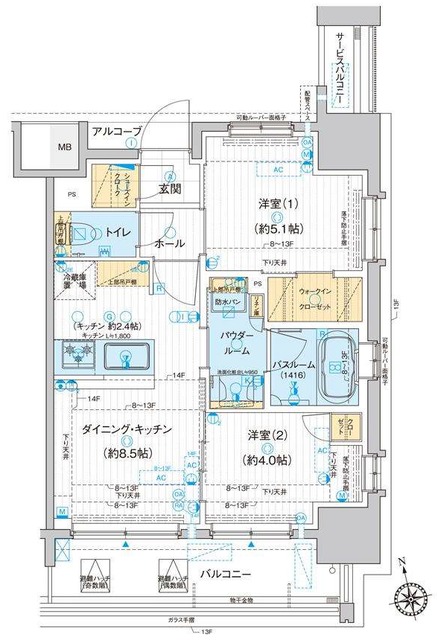 ディームス品川南大井の間取り