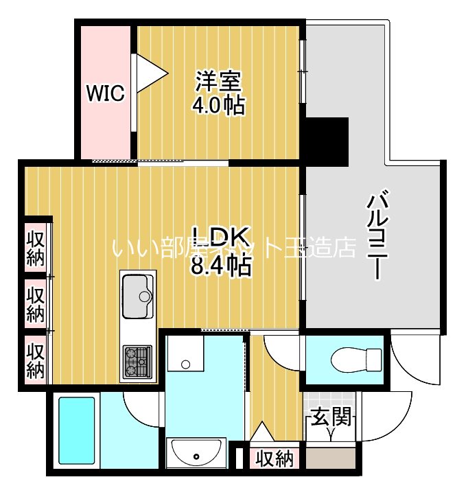 大阪市中央区法円坂のマンションの間取り