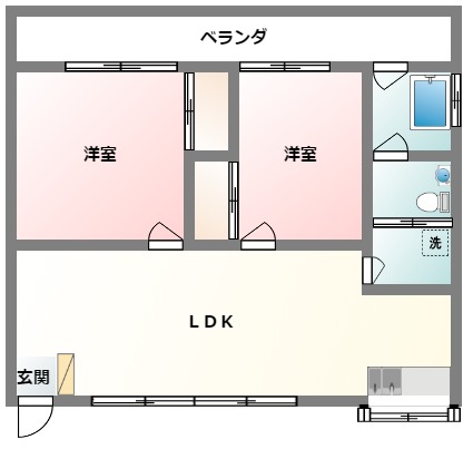 ボーヌング赤崎の間取り