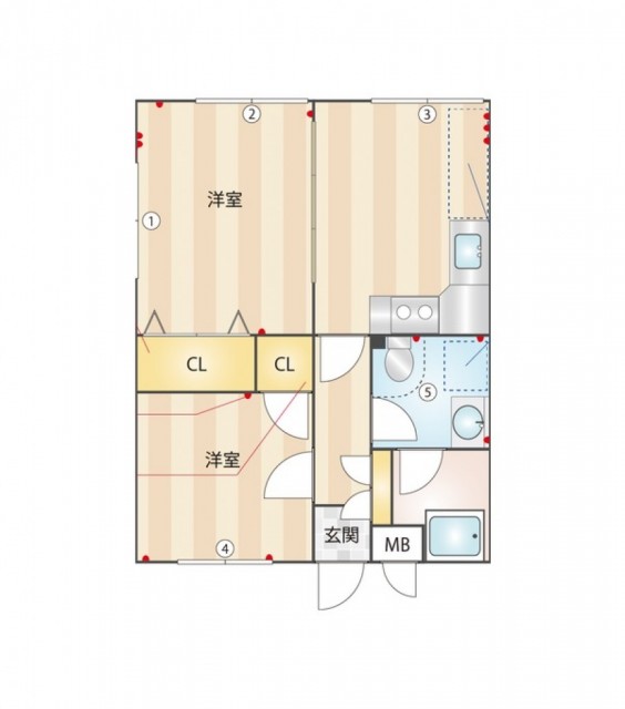 大田区南千束のマンションの間取り