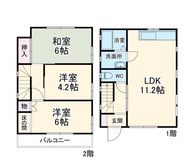 【小田貸家の間取り】