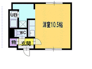 北広島市中央のアパートの間取り