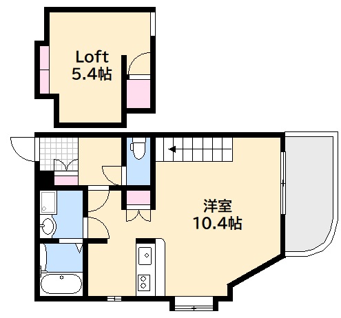 広島市西区南観音町のマンションの間取り