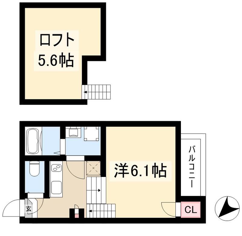 仮称)ハーモニーテラス小幡常燈Bの間取り