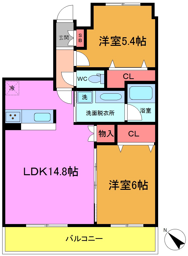 船橋市本郷町のマンションの間取り