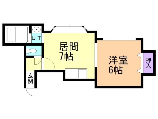 札幌市西区琴似四条のアパートの間取り