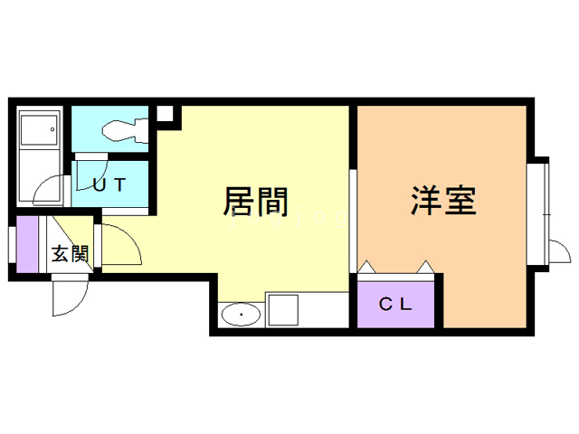 石狩郡当別町錦町のアパートの間取り