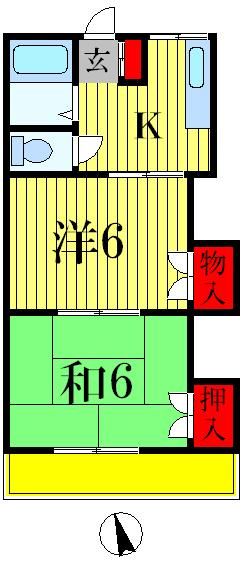 松戸市新作のアパートの間取り