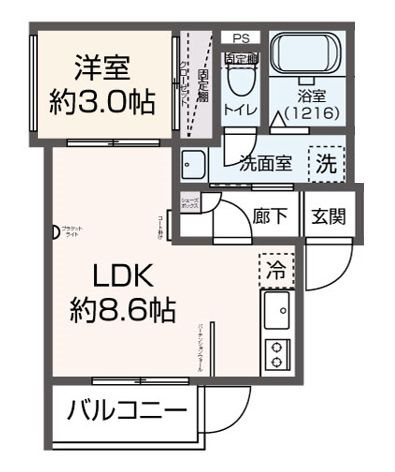 Calm(カーム)下曽根の間取り