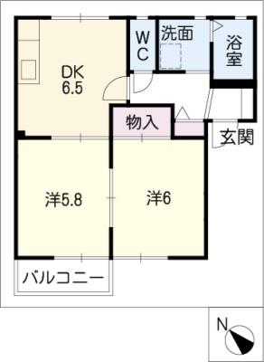 サニーヒル・ＦＨ　Ｂ棟の間取り