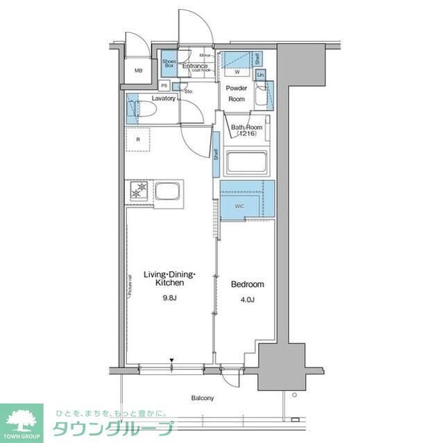 台東区台東のマンションの間取り