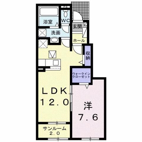 築上郡築上町大字西八田のアパートの間取り