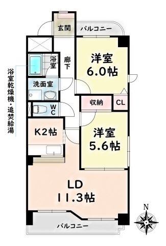 名古屋市南区芝町のマンションの間取り