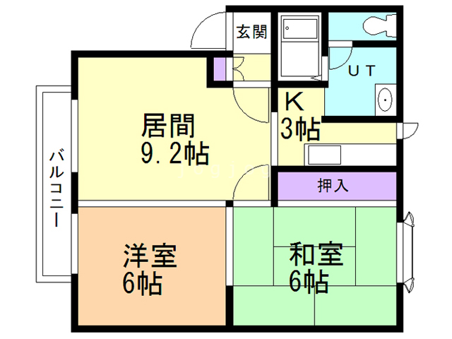 サンビレッジ平岸Ｂの間取り