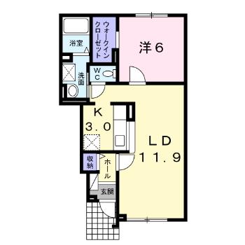 函館市追分町のアパートの間取り