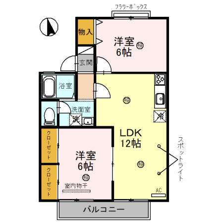 アグリンビレッジ　Ａ棟の間取り