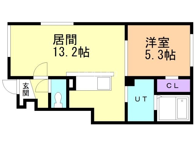 旭川市豊岡十三条のアパートの間取り