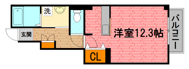 三次市南畑敷町のアパートの間取り