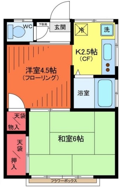 練馬区中村のアパートの間取り